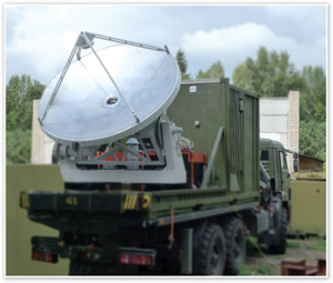 Сентябрь 2013 - антенная система 2.3 м Ка-диапазона на транспортной базе